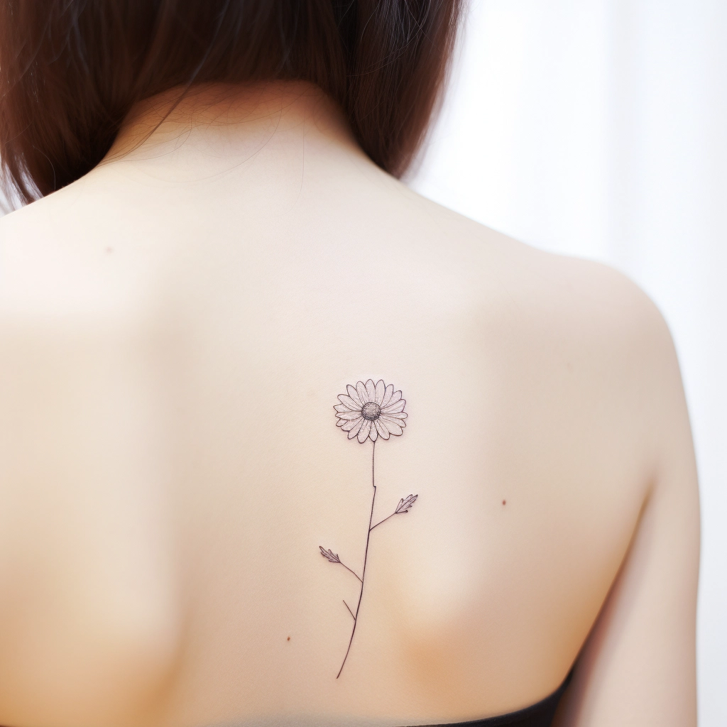 daisy tattoo minimalist
