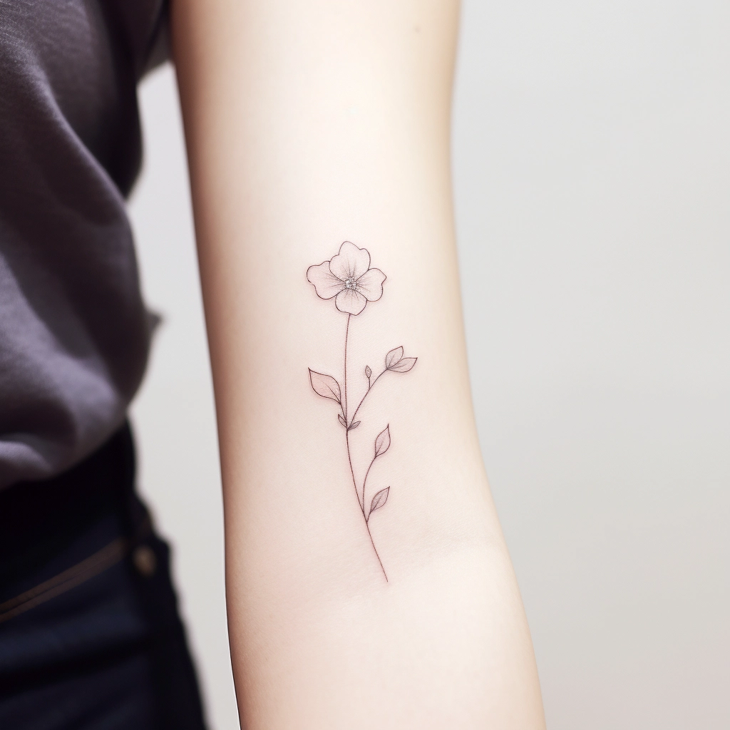 Custom Floral Tattoo Design - Unique and Simplistic