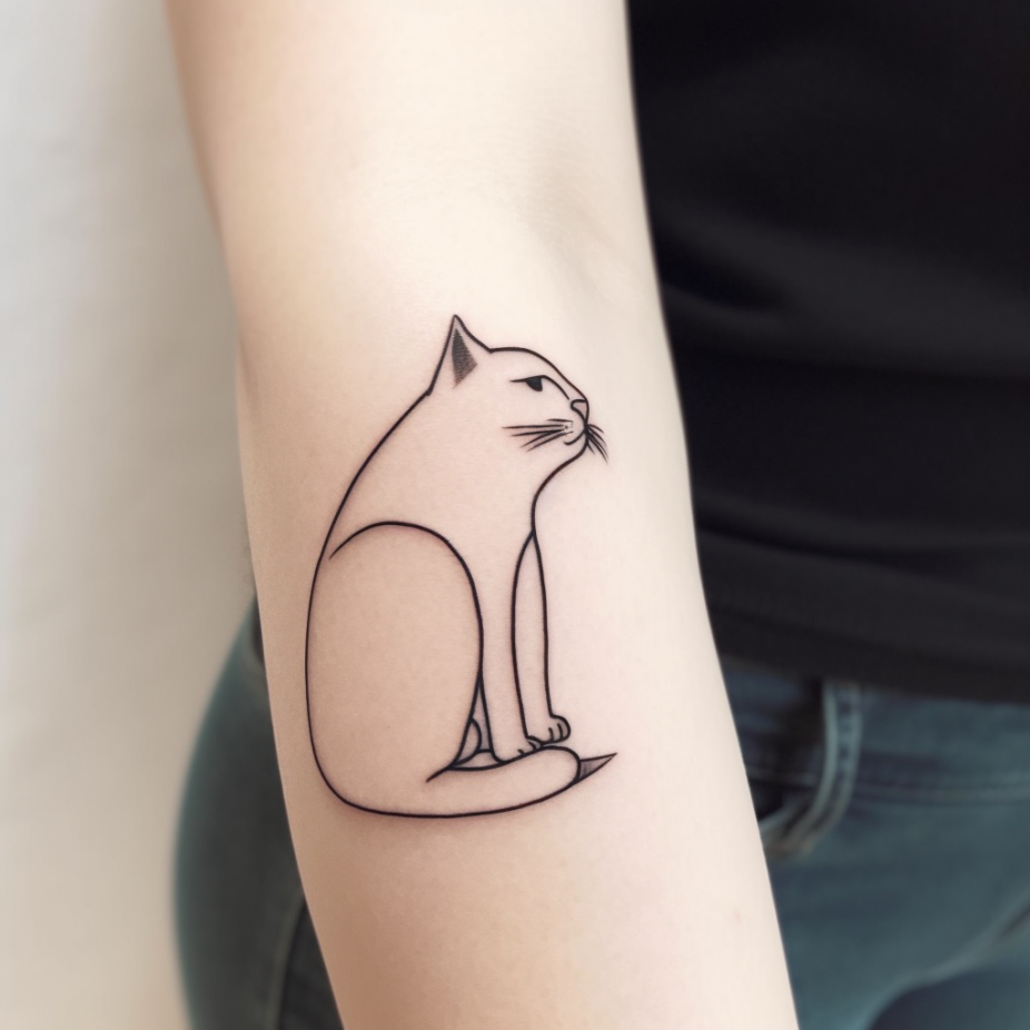 simple cat tattoo