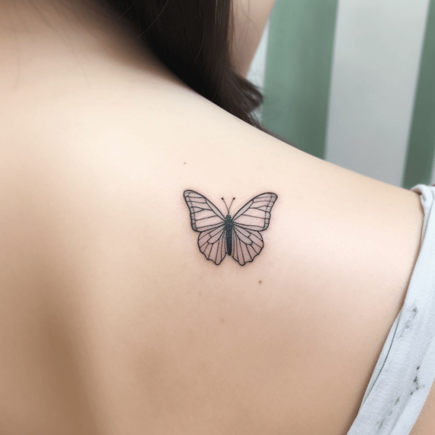 butterfly tattoo minimalist