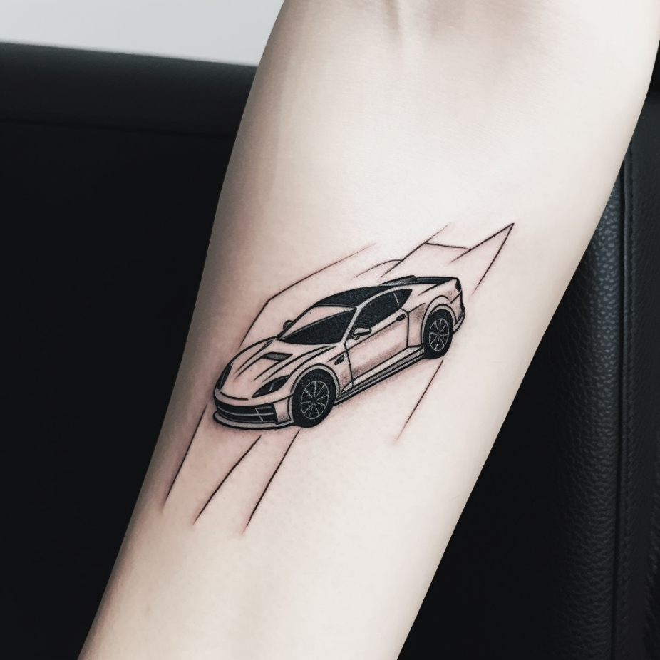 Realistic Car Tattoo on Arm - Best Tattoo Ideas Gallery