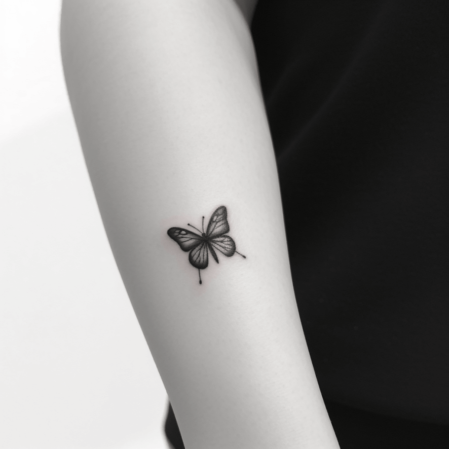 minimal butterfly tattoos