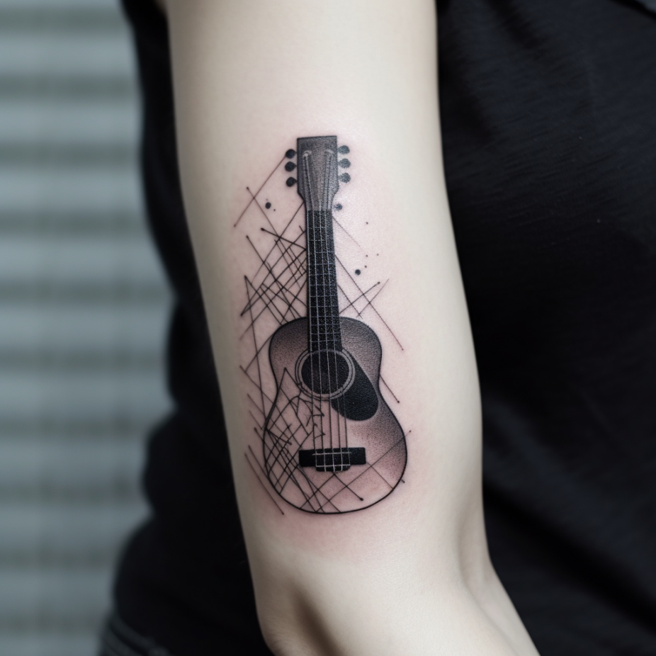Bass guitar Tattoo Music Acoustic guitar, guitar, guitar illustration  transparent background PNG clipart | HiClipart