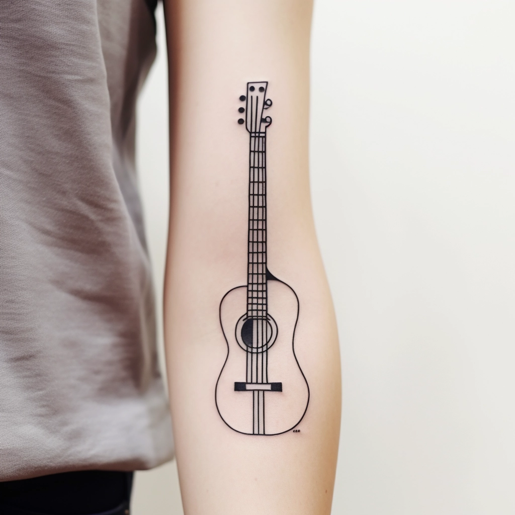 15 Best Guitar Tattoo Designs with Meanings! | Guitar tattoo design, Music  tattoos, Traditional tattoo