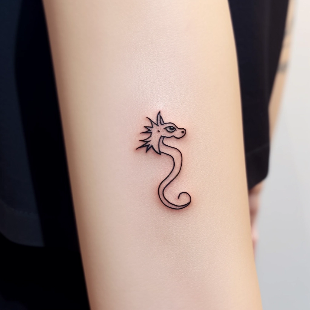 1pc Cute Small Pattern Ocean Seahorse Temporary Tattoo Sticker, Waterproof  & Non-reflective, Ideal For Women's Arms And Hands | SHEIN ASIA