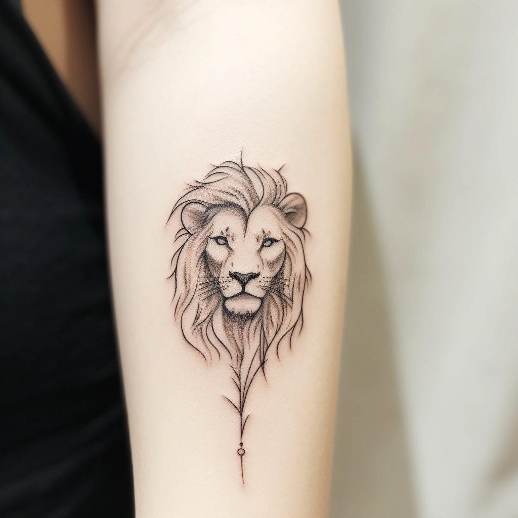 Minimal Lion Tattoos